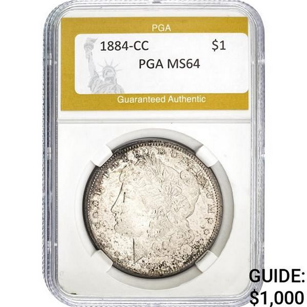1884-CC Morgan Silver Dollar PGA MS64