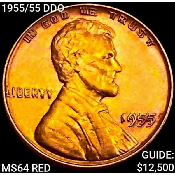 1955/55 DDO Wheat Cent CHOICE BU RD