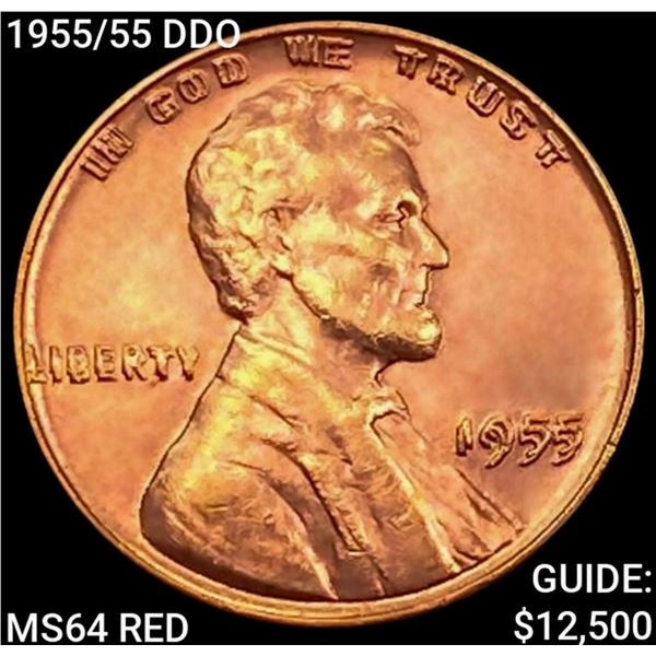 1955/55 DDO Wheat Cent CHOICE BU RD