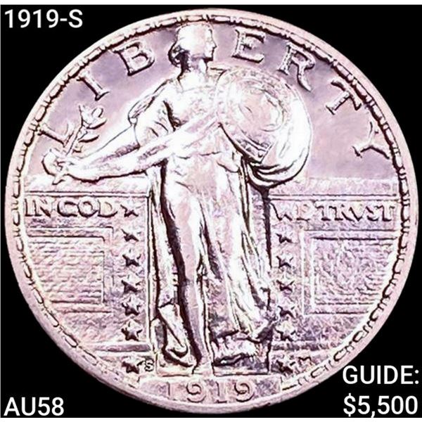 1919-S Standing Liberty Quarter CHOICE AU