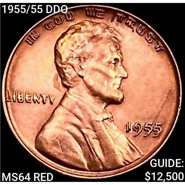 1955/55 DDO Wheat Cent CHOICE BU RD