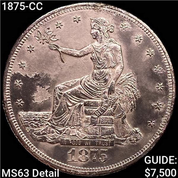 1875-CC Silver Trade Dollar CHOICE BU