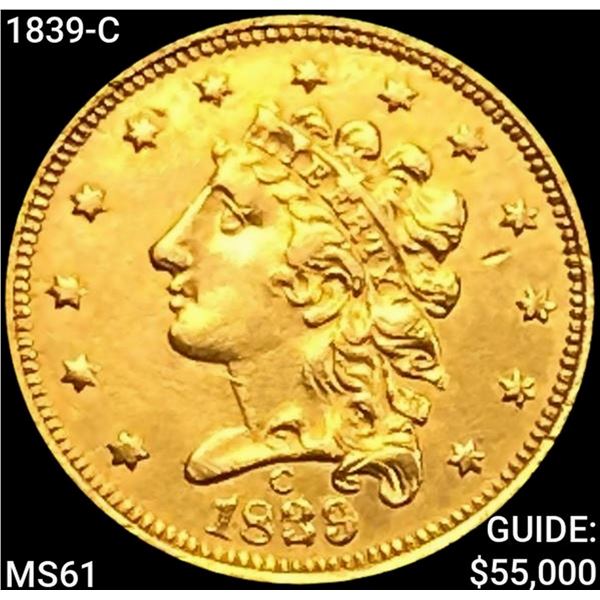 1839-C $2.50 Gold Quarter Eagle UNCIRCULATED