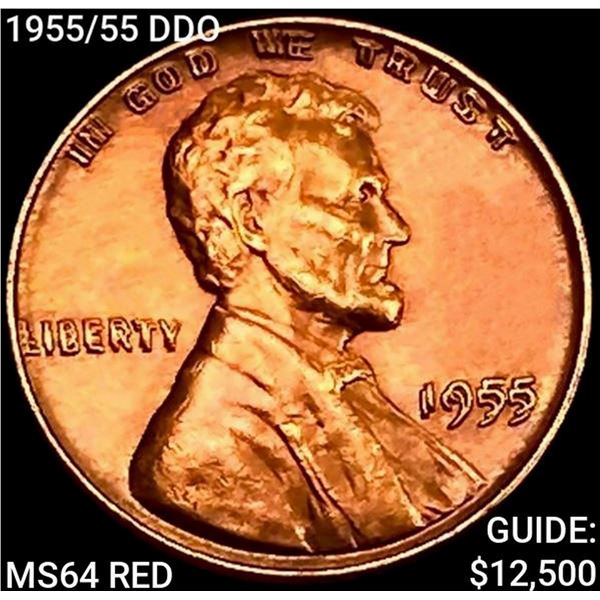 1955/55 DDO Wheat Cent CHOICE BU RD