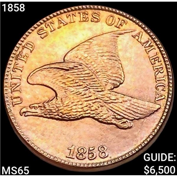 1858 Flying Eagle Cent GEM BU