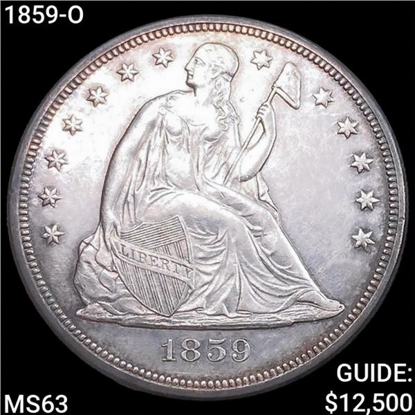 1859-O Seated Liberty Dollar CHOICE BU