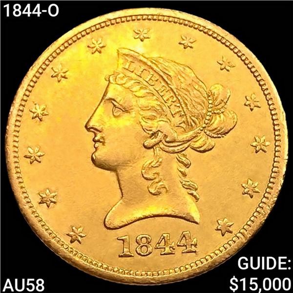 1844-O $10 Gold Eagle CHOICE AU