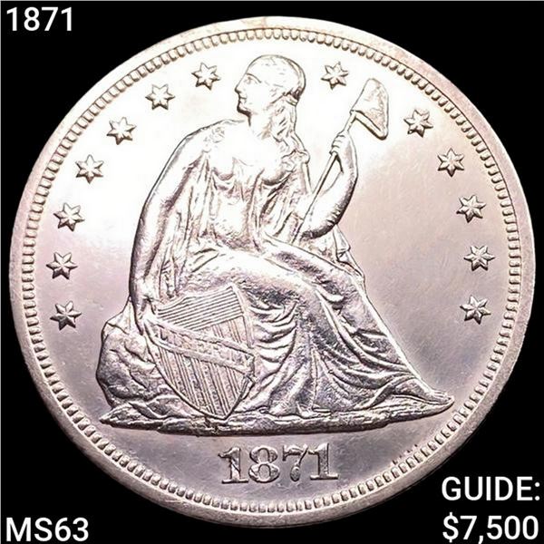 1871 Seated Liberty Dollar CHOICE BU