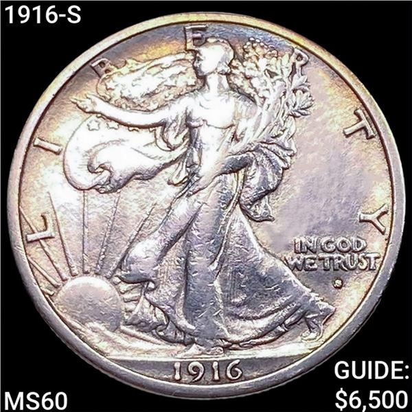 1916-S Walking Liberty Half Dollar UNCIRCULATED