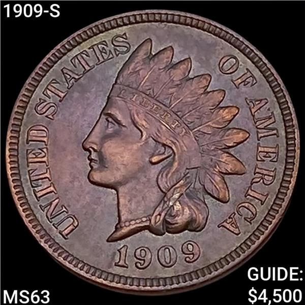 1909-S Indian Head Cent CHOICE BU