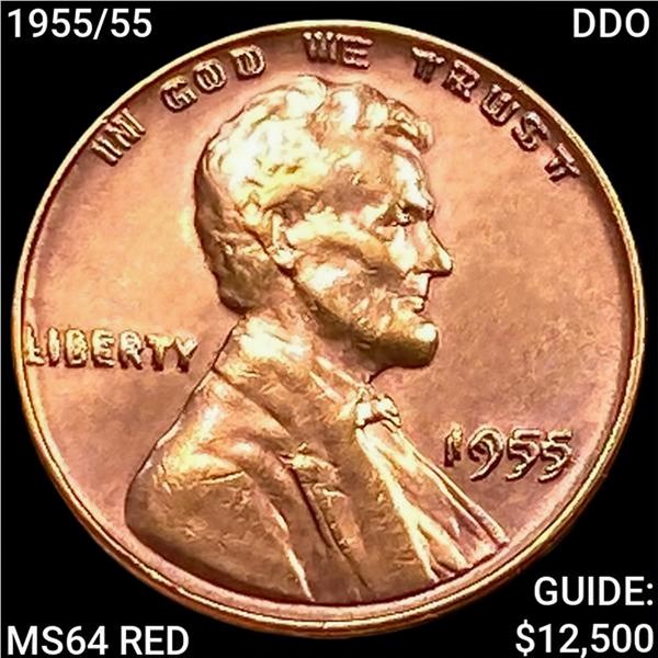 1955/55 DDO Wheat Cent CHOICE BU RD