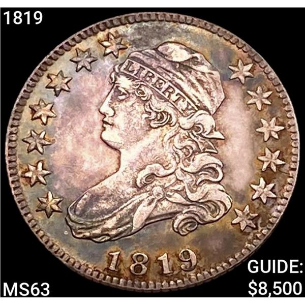 1819 Capped Bust Quarter CHOICE BU