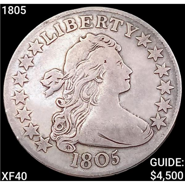 1805 Capped Bust Half Dollar NEARLY UNCIRCULATED