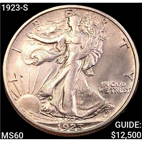1923-S Walking Liberty Half Dollar UNCIRCULATED