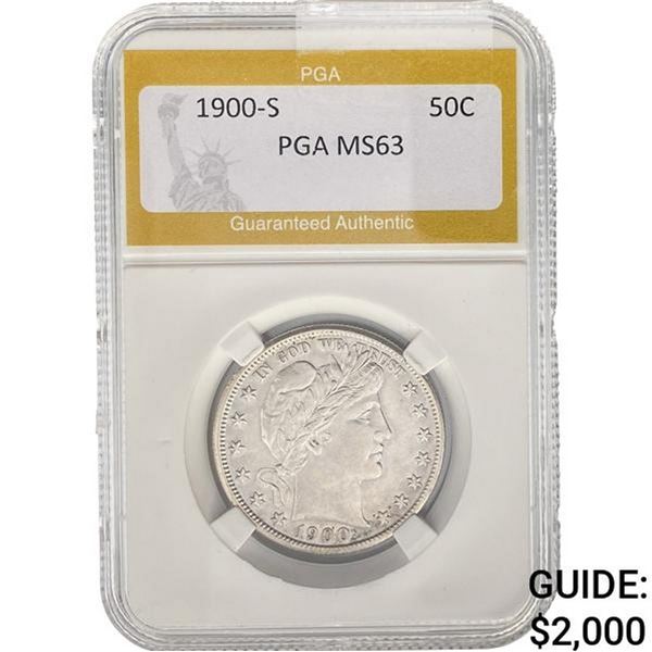 1900-S Barber Half Dollar PGA MS63