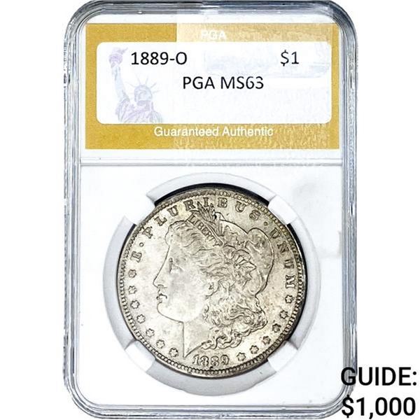 1889-O Morgan Silver Dollar PGA MS63