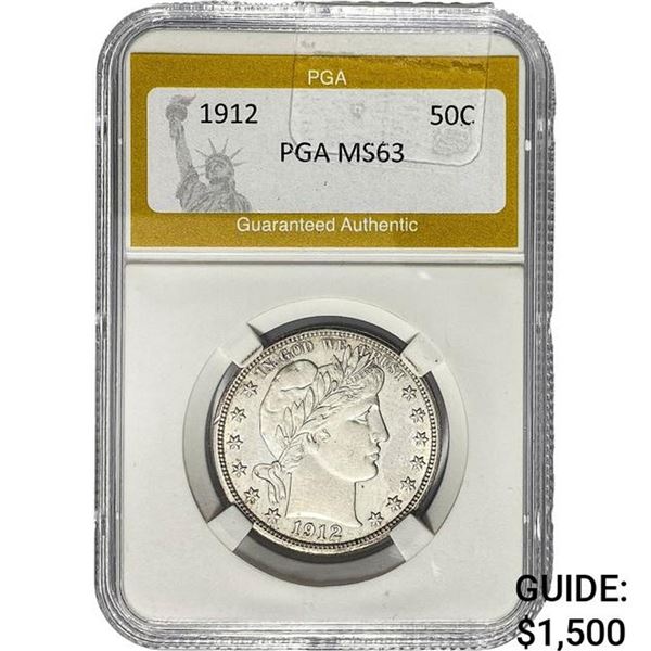 1912 Barber Half Dollar PGA MS63