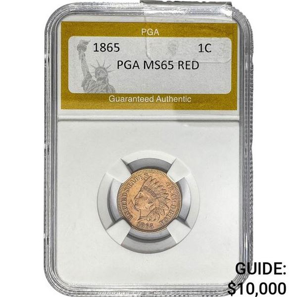 1865 Indian Head Cent PGA MS65
