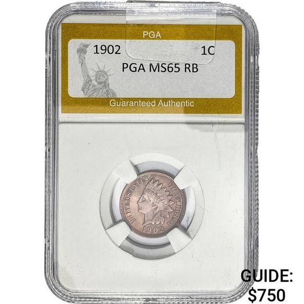 1902 Indian Head Cent PGA MS65