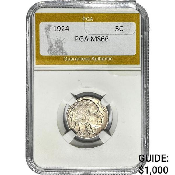 1924 Buffalo Nickel PGA MS66