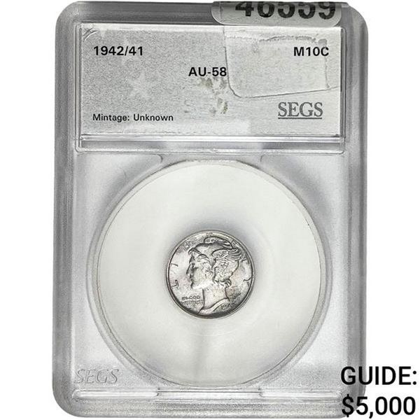 1942/41 Mercury Silver Dime SEGS AU58