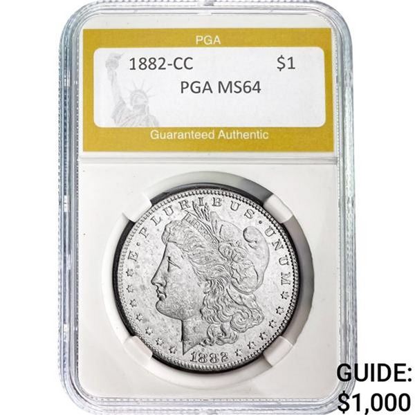 1882-CC Morgan Silver Dollar PGA MS64