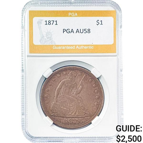 1878 Seated Liberty Dollar PGA AU58