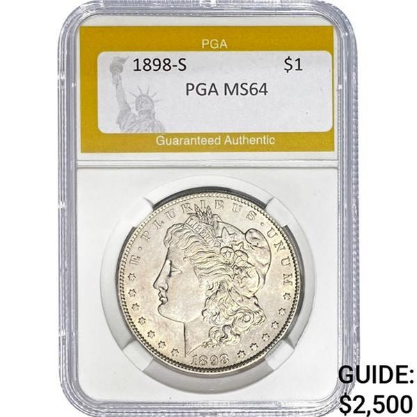 1898-S Morgan Silver Dollar PGA MS64