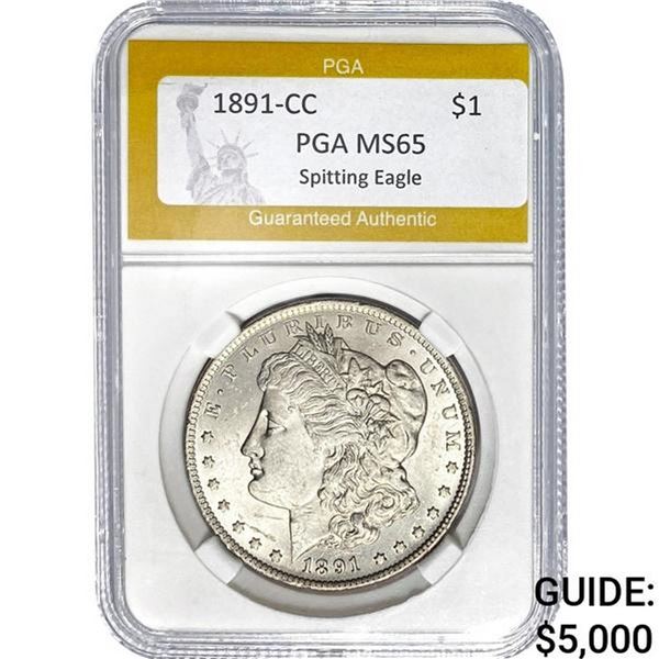 1891-CC Morgan Silver Dollar PGA MS65