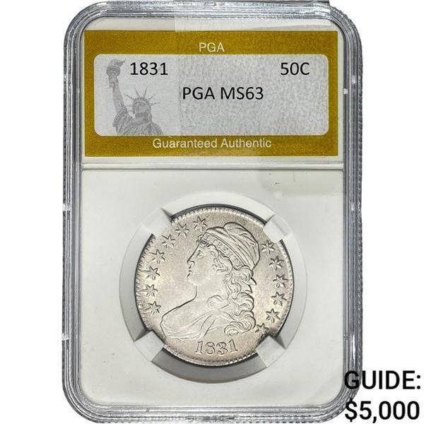 1831 Capped Bust Half Dollar PGA MS63