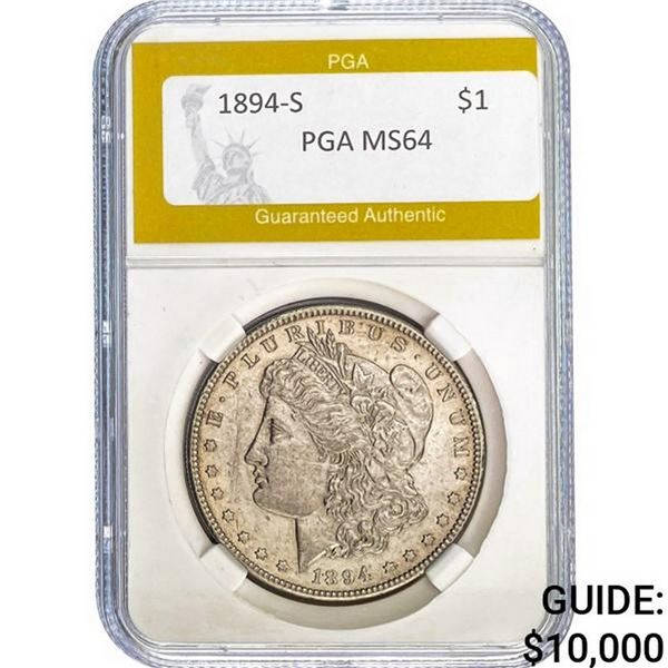 1894-S Morgan Silver Dollar PGA MS64