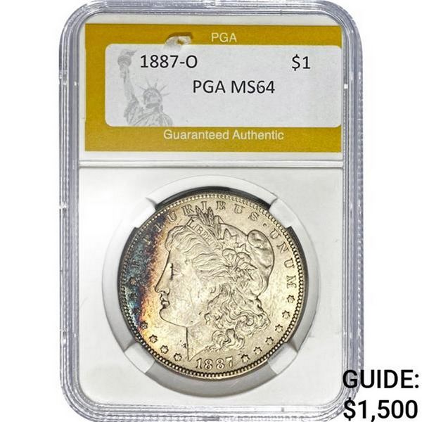 1887-O Morgan Silver Dollar PGA MS64