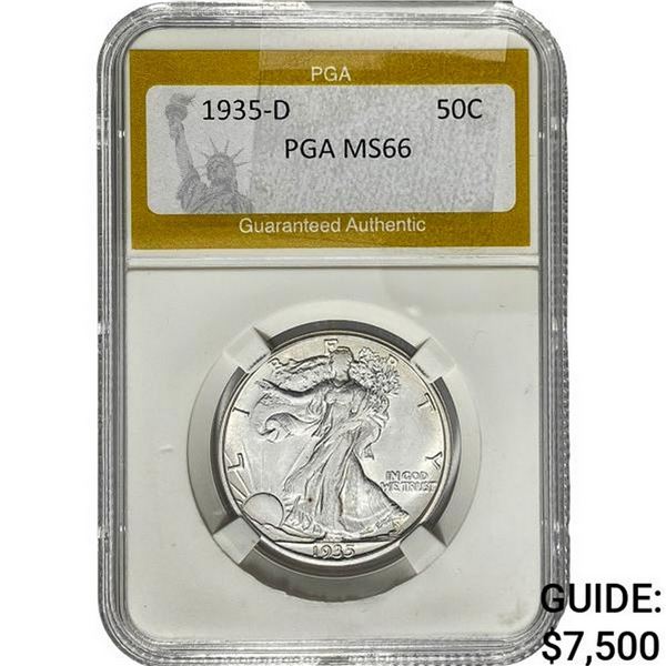 1935-D Walking Liberty Half Dollar PGA MS66