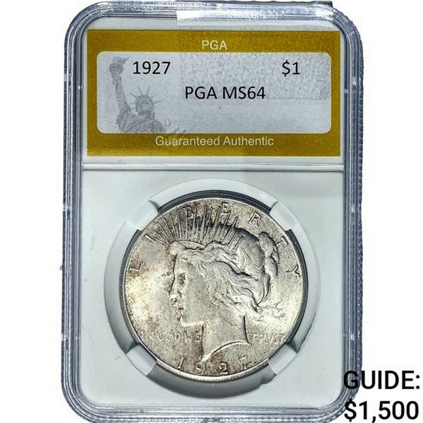 1927 Silver Peace Dollar PGA MS64