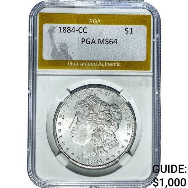 1884-CC Morgan Silver Dollar PGA MS64