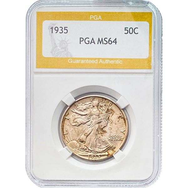 1935 Walking Liberty Half Dollar PGA MS64