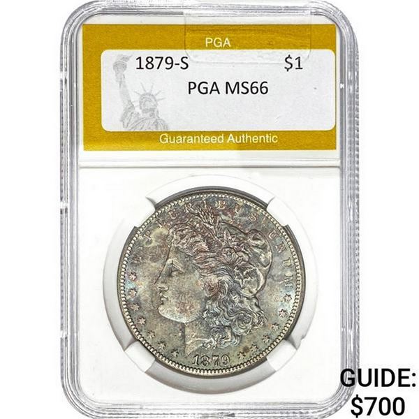 1879-S Morgan Silver Dollar PGA MS66