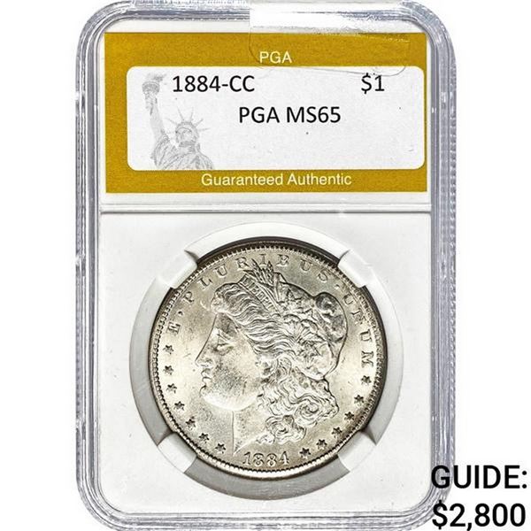 1884-CC Morgan Silver Dollar PGA MS65