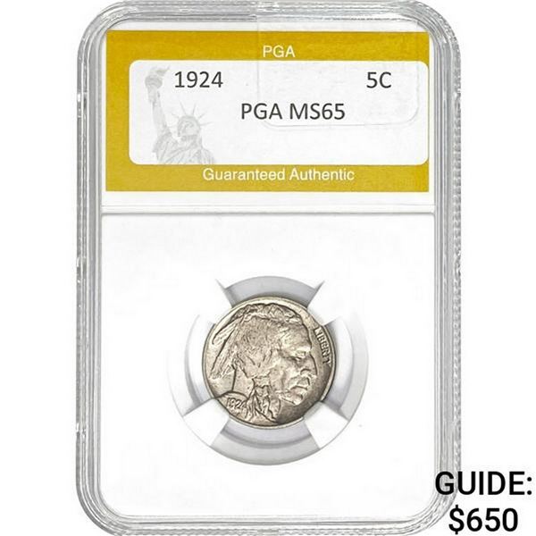 1924 Buffalo Nickel PGA MS65