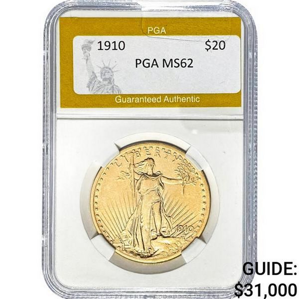 1910 $20 Gold Double Eagle PGA MS62