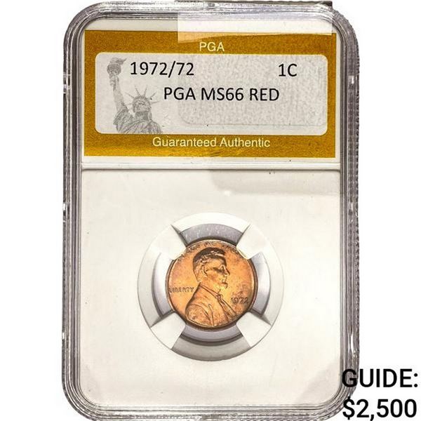 1972/72 Lincoln Memorial Cent PGA MS66 RED