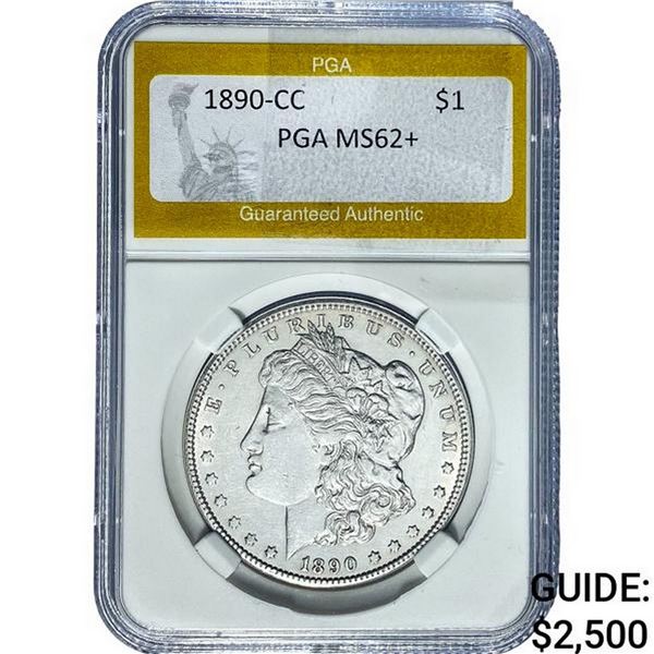 1890-CC Morgan Silver Dollar PGA MS62+
