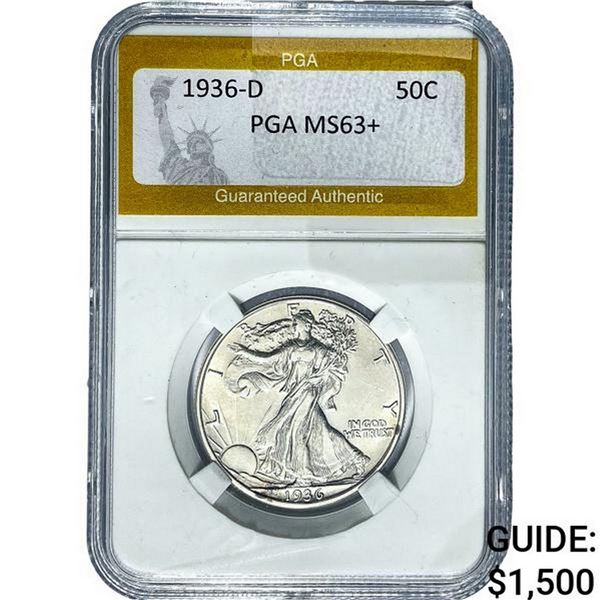 1936-S Walking Liberty Half Dollar PGA MS63+