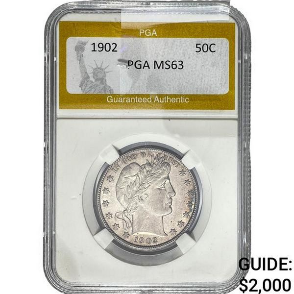 1902 Barber Half Dollar PGA MS63