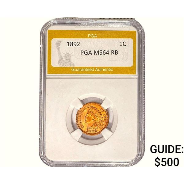 1892 Indian Head Cent PGA MS64 RB