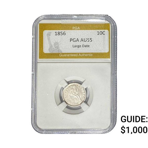 1856 Seated Liberty Dime PGA AU55