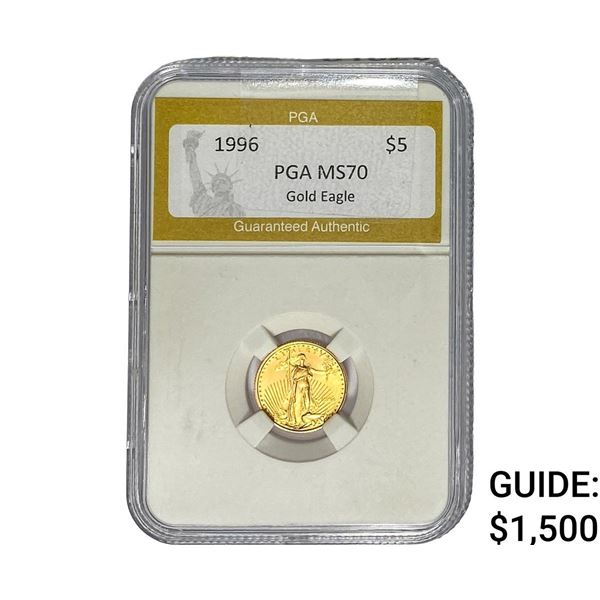 1996 $5 American Gold Eagle PGA MS70