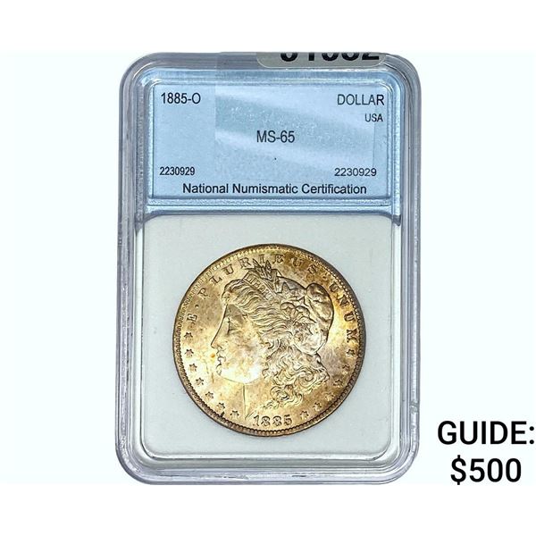 1885-O Morgan Silver Dollar NNC MS65