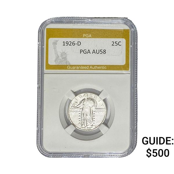 1926-D Standing Liberty Quarter PGA AU58