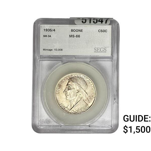 1935/4 Boone Half Dollar PGA MS66